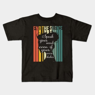 End The Silence Speak Your Mind Kids T-Shirt